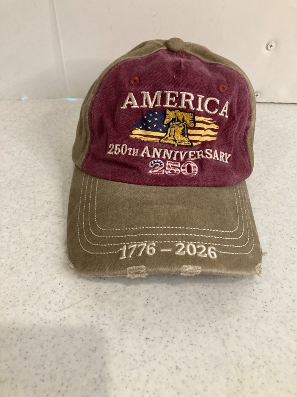 AMERICA 250 ANNIVERSARY DISTRESSED ADJUSTABLE HAT NEW